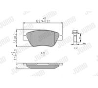 JURID 573170J Brake pad set