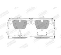 Brake pads 573232J JURID for MERCEDES-BENZ S-CLASS S-CLASS Coupe M-CLASS R-CLASS