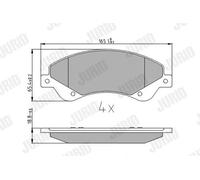JURID 573276J Brake pad set
