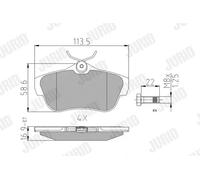JURID 573281J Brake pad set