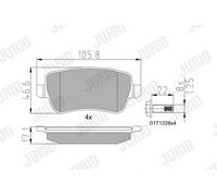 JURID 573307J Brake pad set
