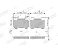 JURID 573309J Brake pad set