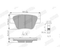 Brake pads 573312J JURID for SEAT VW SKODA AUDI