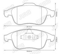 Jurid Brake Pad Set 573316J - Disc Brake for Renault Clio IV, Fluence, Megane III