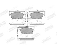 JURID 573325J Brake pad set