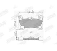 Brake pads 573339J JURID for AUDI PORSCHE VW