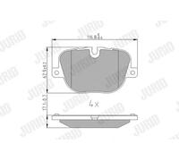 JURID 573342J Brake pad set