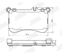 Jurid Brake Pad Set 573356J - Disc Brake for Mercedes-Benz CLS SLC SLK C218 X218
