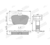 JURID 573370J Brake pad set