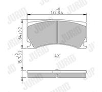 Brake pads 573372J JURID for JAGUAR PEUGEOT