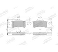 Jurid Brake Pad Set 573374J – Disc Brake – Fits Jeep Cherokee 2.5