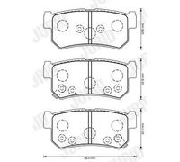 BRAKE PAD SET DISC BRAKE 573377J FOR SSANGYONG STAVIC/II TURISMO/KORANDO 2.3L