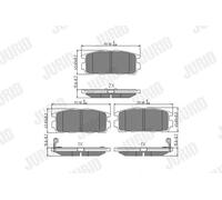 BRAKE PAD SET DISC BRAKE 573386J FOR VAUXHALL OPEL CHEVROLET EQUINOX 2.4L 4cyl