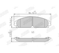 Brake pads 573404J JURID for CHRYSLER LANCIA