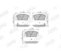BRAKE PAD SET DISC BRAKE 573407J FOR HYUNDAI VELOSTER i30/Hatchback/Van/Kombi