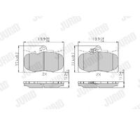 Jurid Brake Pad Set 573413J - Disc Front - Fits Lexus GS300 RC300h IS200t