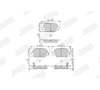 Brake pads 573427J JURID for FIAT PANDA PANDA VAN