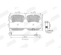 Jurid Brake Pad Set 573428J - Disc Brake for Audi A4/A5/S5/A6 & Porsche Macan
