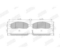 JURID 573431J Brake pad set