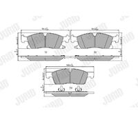Brake pads 573459J JURID for JEEP MERCEDES-BENZ