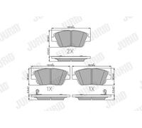 JURID 573462J Brake Pad Set, disc brake for KIA