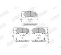 JURID 573467J Brake pad set