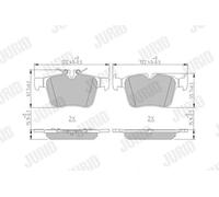 Jurid Brake Pad Set 573609J Disc Brake for Mercedes-Benz C-Class