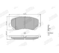 Brake pads 573619J JURID for MAZDA CX-5