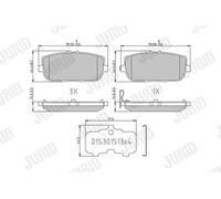 JURID 573640J Brake pad set