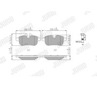 Brake pads 573651J JURID for BMW Z4 Roadster