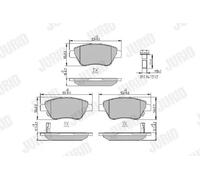 JURID 573652J Brake pad set