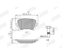 JURID 573667J Brake pad set