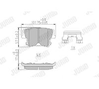 JURID 573684J Brake pad set