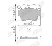 Brake pads 573725J JURID for PORSCHE BOXSTER Spyder 911 911 Convertible CAYMAN