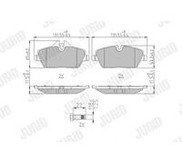JURID 573733J Brake pad set