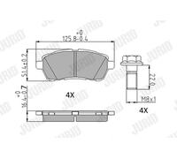 JURID 573747J Brake pad set