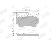 Brake pads 573769J JURID for PORSCHE CAYMAN BOXSTER 718 BOXSTER 718 CAYMAN