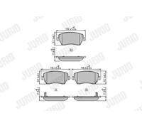 Brake pads 573770J JURID for NISSAN MICRA IV NOTE MICRA V