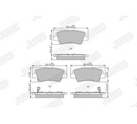 Brake pads 573816J JURID for HYUNDAI KIA