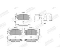 JURID 573830J Brake pad set