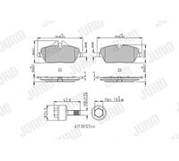 Brake pads 573841J JURID for BMW i3