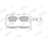 JURID 573843J Brake pad set