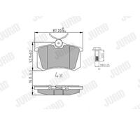 Jurid Brake Pads Rear Fits Audi Citroen MG Peugeot Renault Seat Skoda VW 15-25