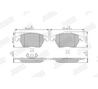 Brake pads 573852J JURID for AUDI VW SEAT