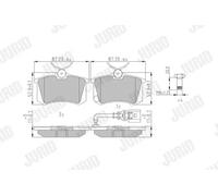 Brake pads 573938J JURID for SEAT SKODA VW AUDI