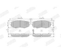 Brake pads 573959J JURID for TOYOTA SUBARU