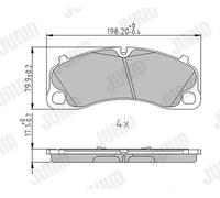 JURID 573999J Brake pad set