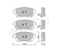 Brake pads 822-1112-1 CIFAM for RENAULT ZOE CAPTUR II