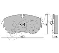 Brake pads 822-1172-0 CIFAM for VW AMAROK AMAROK Platform/Chassis
