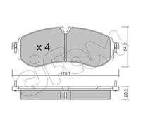 Brake pads 822-1263-0 CIFAM for VW MAN